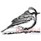 Deep Red Stamps Vermilion Flycatcher Rubber Cling Stamp 3 x 2.1 inches